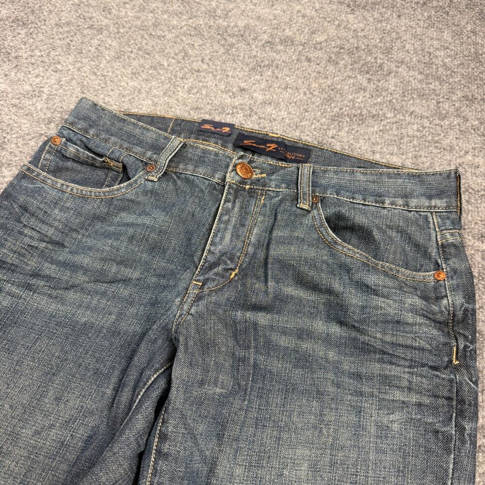 Seven7 SM74 Relaxed Flap Mens Bootcut Jeans Medium Wash Stretch Denim 31x34 - Picture 3 of 9